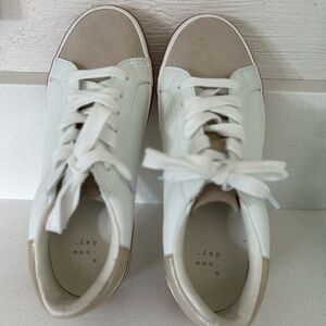 A New Day Cream and Tan Lace-Up Sneakers